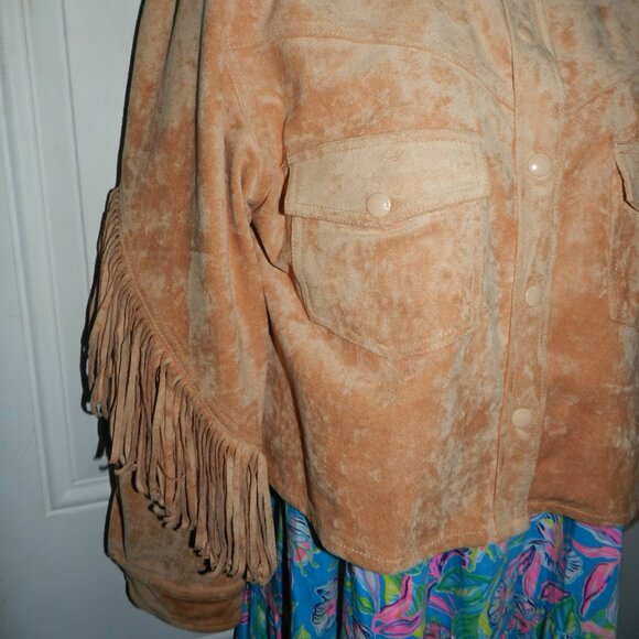 Blank NYC Vegan Suede Fringe Moto Jacket Sz S🆕📦🏃🏻💨🚚 - Picture 8 of 16